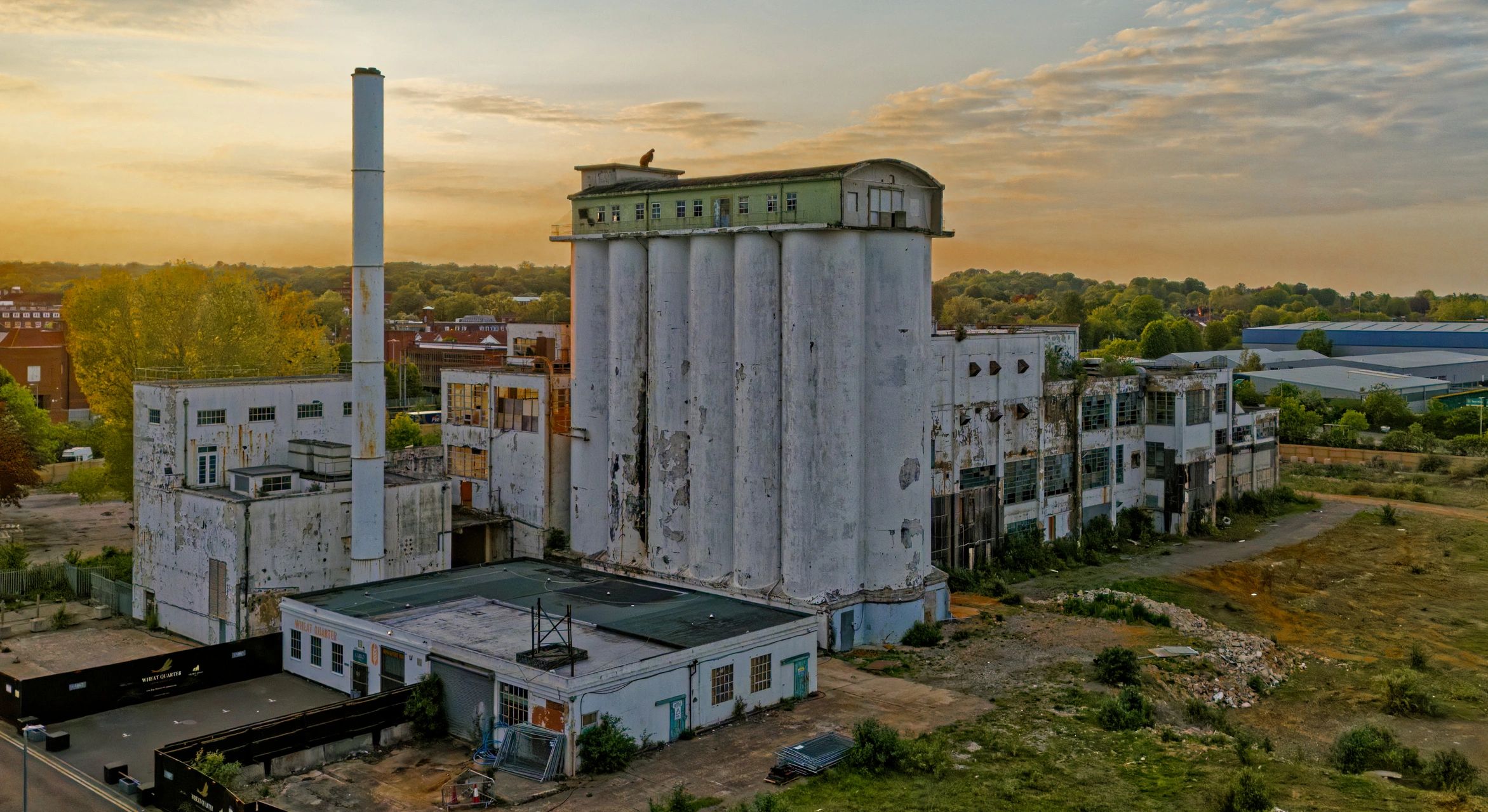 Large building exterior representing bird-control service for structures
