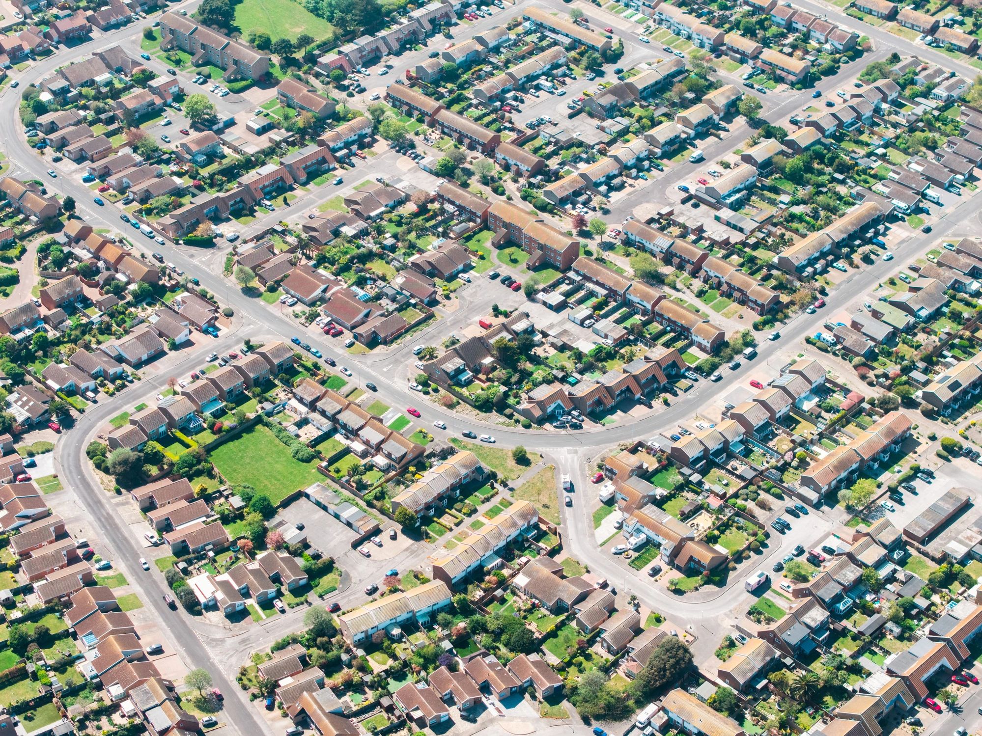 Residential neighborhood and rooftops representing Beatrice-area homes in Nebraska